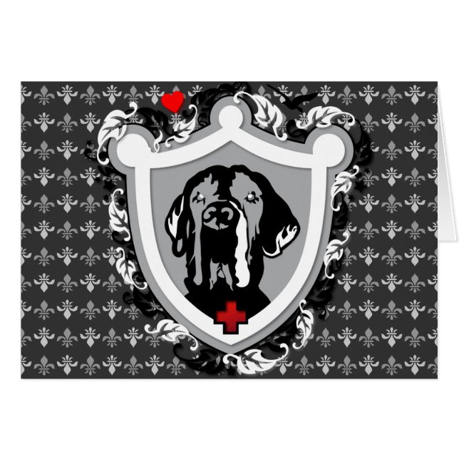 Funny Great dane Ilios Hälsningskort (Framsidan Horizontal)