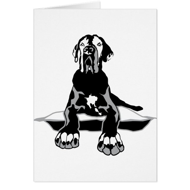 Funny Great dane Ilios Hälsningskort (Framsidan)