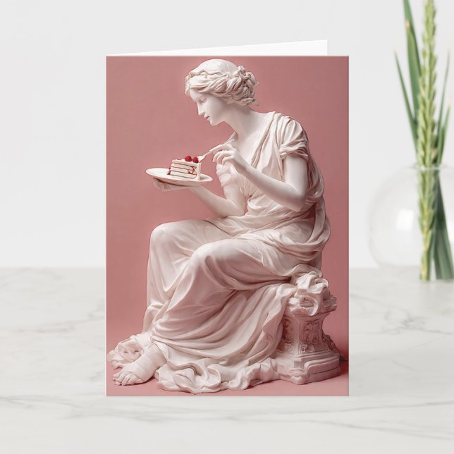 Funny Greek Statue Birthday Card – Classical Humor Kort (Framsida)