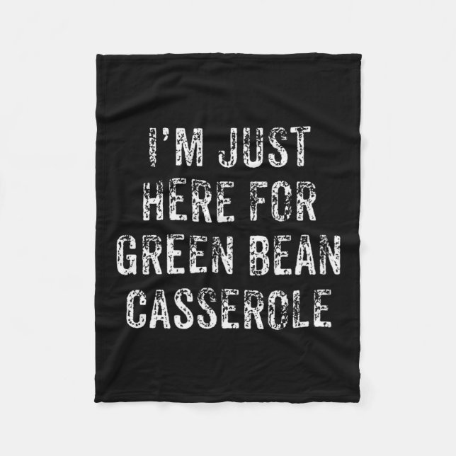 Funny Green Bean Cerole Thanksgiving Dinner Gift  Fleecefilt (Framsidan)