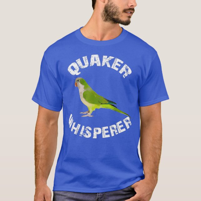 Funny Green Quaker Whisperer Parrot Bird Apparel T Shirt (Framsida)