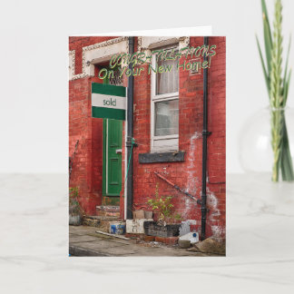 Funny greetings card moving home kort