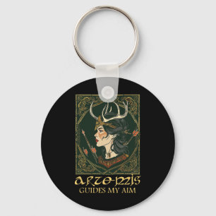 Funny grekisk gudinna Artemis Hjort Hunting Mythol Nyckelring