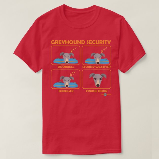 Funny Greyhound Greyhound Security Greyhound T Shirt (Design framsida)