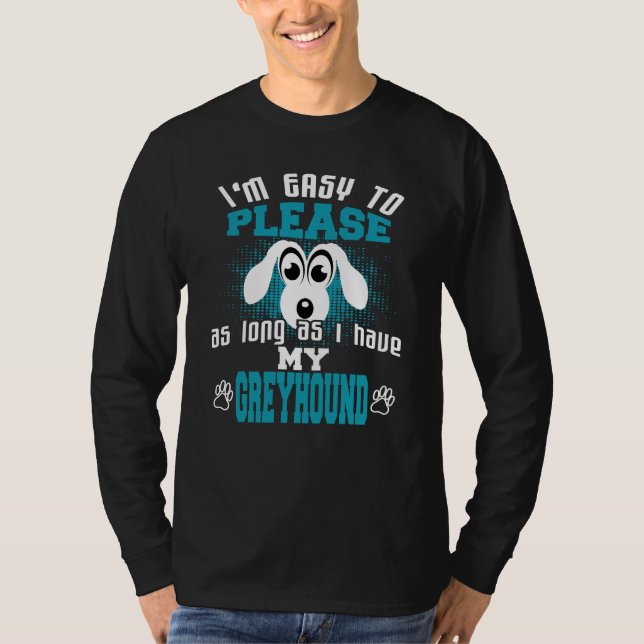Funny Greyhound Hundägare Tee (Framsida)