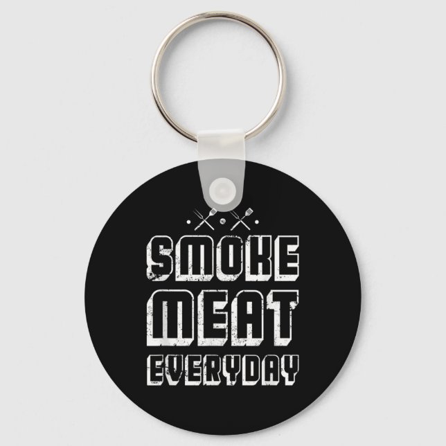 Funny Grill Bbq Chef Gift Idea Barbecue Nyckelring (Framsida)
