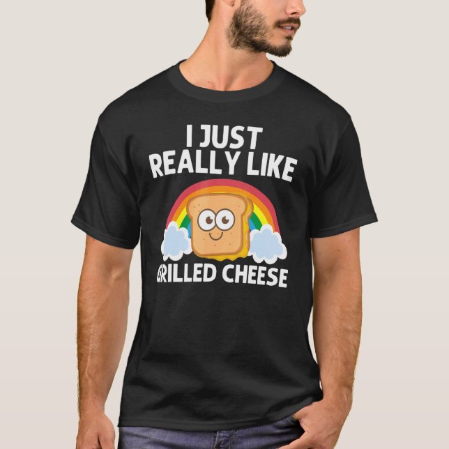 Funny Grilled Cheese Design Sandwich Älskare T Shirt (Framsida)