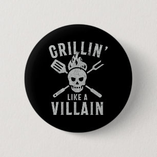 Funny Grillin som en Villain Barbecue Grilling Coo Knapp