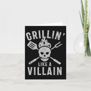 Funny Grillin som en Villain Barbecue Grilling Coo Kort