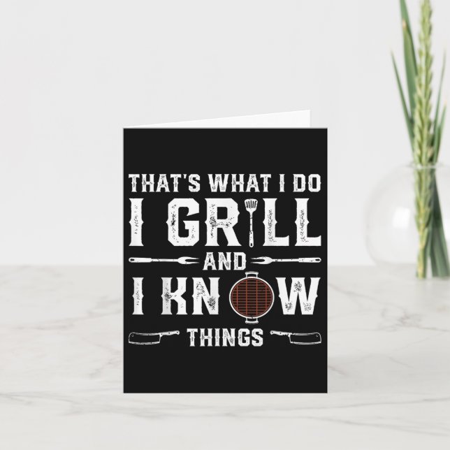 Funny Grilling Bbq Barbecue Smoker Kött Smoker Gr Kort (Framsida)