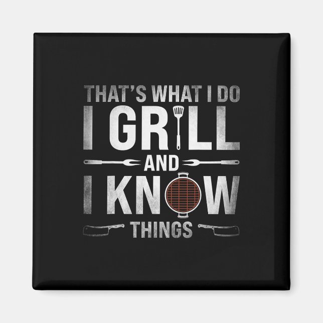 Funny Grilling Bbq Barbecue Smoker Kött Smoker Gr Magnet (Framsidan)