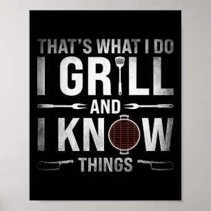 Funny Grilling Bbq Barbecue Smoker Kött Smoker Gr Poster