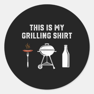 Funny Grilling Bbq Barbecue Smoker Kött Smoker Gr Runt Klistermärke