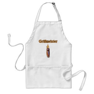 Funny Grillmeister & Burning Sause BBQ Apron Förkläde