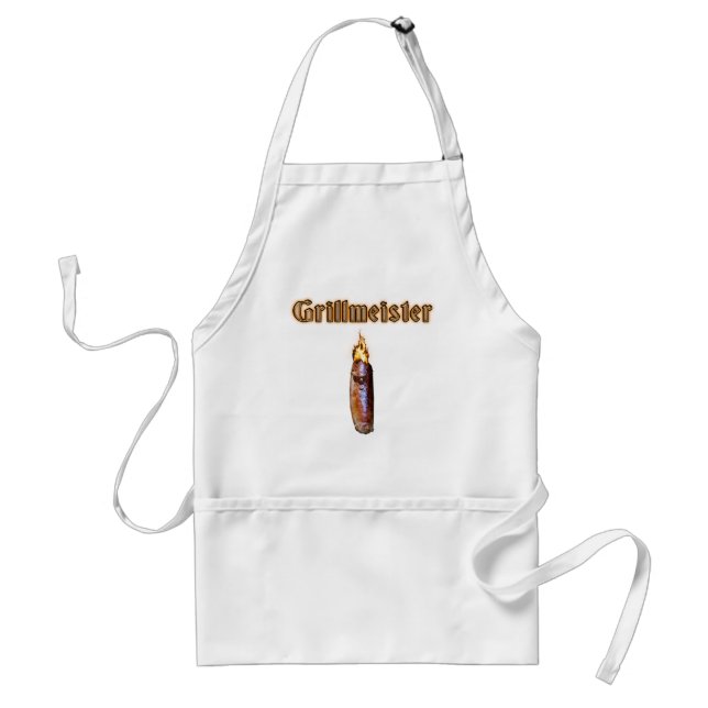 Funny Grillmeister & Burning Sause BBQ Apron Förkläde (Framsidan)