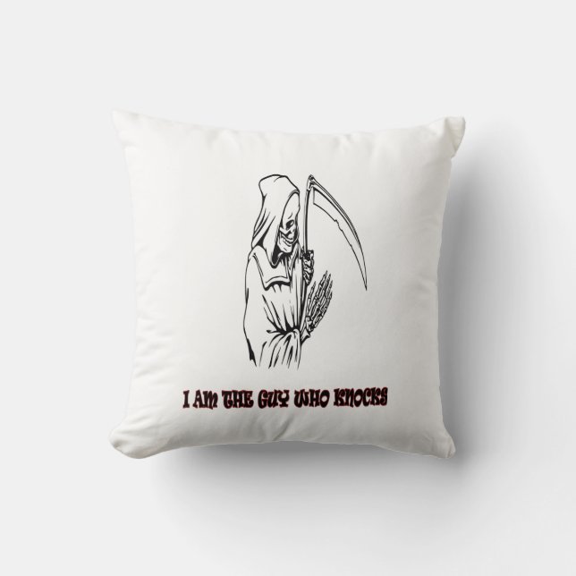 Funny Grim Reaper Citote Spooky Halloween Natt Kudde (Framsida)