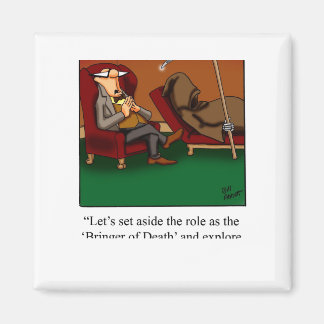 Funny Grim Reaper Dance Tecknad Magnet