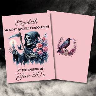 Funny Grim Reaper Död to My Youth 30års födelsedag Kort