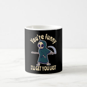 Funny Grim Reaper Skeleton Halloween Costume Kaffemugg