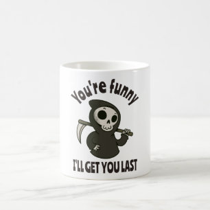 Funny Grim Reaper Skeleton Halloween Costume Kaffemugg