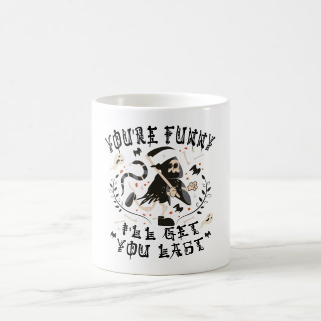 Funny Grim Reaper Skeleton Halloween Costume Kaffemugg (Center)