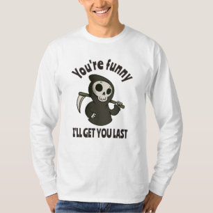 Funny Grim Reaper Skeleton Halloween Costume T Shirt