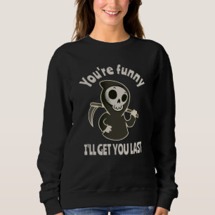 Funny Grim Reaper Skeleton Halloween Costume T Shirt