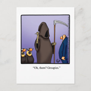 Funny Grim Reaper vycard Vykort