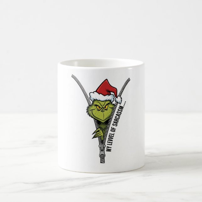 Funny Grinch Mug, Sarcastic Christmas Coffee Mug,  Kaffemugg (Center)