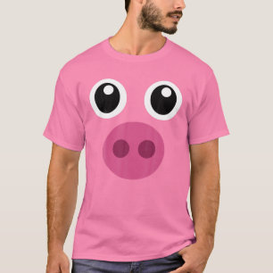 Funny Gris Ansikte Swine Halloween Costume Gift T Shirt