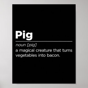 Funny Gris Bacon Art För manar kvinnor Bbq Food Gr Poster