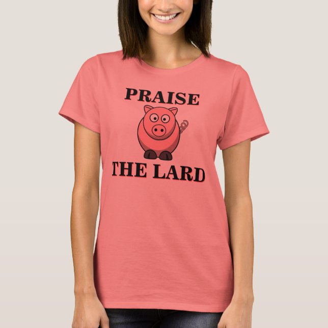 Funny Gris Bacon Pising the Lard Piggy Tee (Framsida)