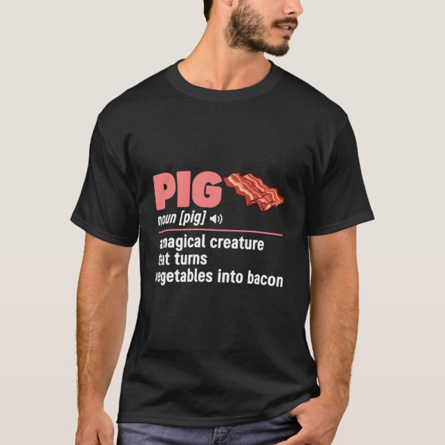 Funny Gris Definition Bacon Gris Roast Gris Älskar T Shirt (Framsida)