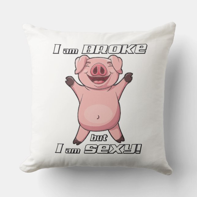 Funny Gris Fattig Sexy - Pillow Kudde (Framsida)