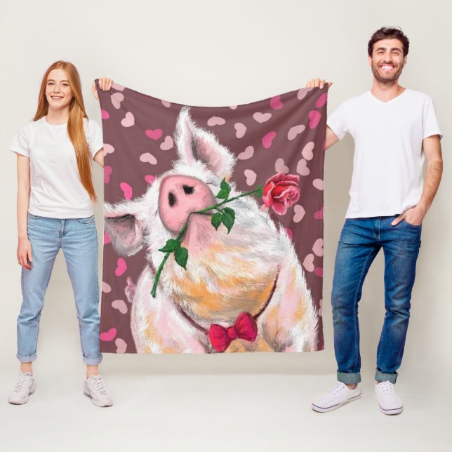 Funny Gris Fleece Blanket (På plats)