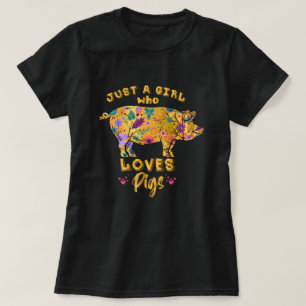 Funny Gris ger bara en flicka som Kärlek Grisar T Shirt