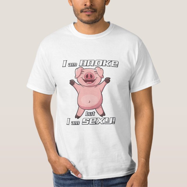 Funny Gris Sexy Fattig - T-Shirt (Framsida)