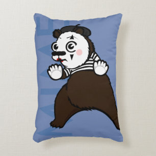 FUNNY GRIZZLY BEAR MIME ACCENT PILLOW PRYDNADSKUDDE