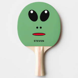 Funny Grönt Alien Ansikte Personlig Pingisracket