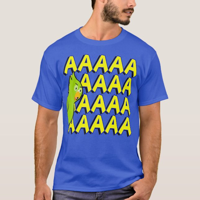 Funny Grönt för Arg Parrot Yelling Meme Gift T Shirt (Framsida)