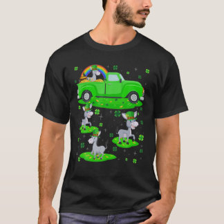Funny Grönt Lastbil Leprechaun Hat Mule St. Patric T Shirt