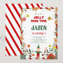 Funny Grönt och röd Elf-Födelsedagsfest