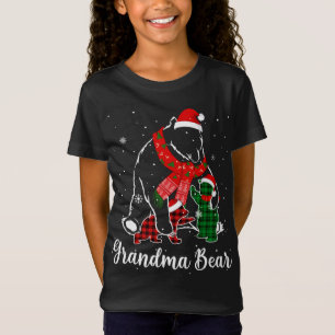 Funny Grönt Red Play Grandma Bear Matching Pajama T Shirt
