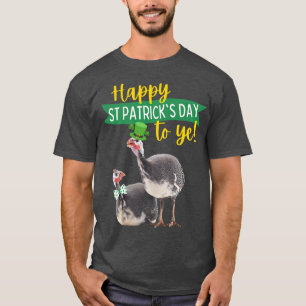 Funny Grönt St patrick's day Gift Guinea Hen Fowl T Shirt