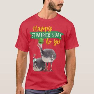Funny Grönt St patrick's day Gift Guinea Hen Fowl T Shirt