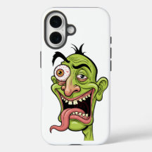 Funny Grönt Zombie Caricature iphone case