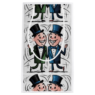 Funny Groom och Groom Gay Bröllop Tecknad