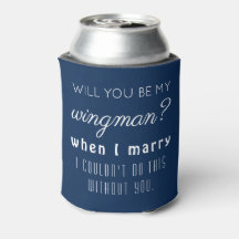 Funny Groomsman Bröllop Frieri Elegant Navy Blue