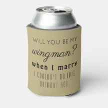 Funny Groomsman Bröllop Frieri Elegant Sand Ecru