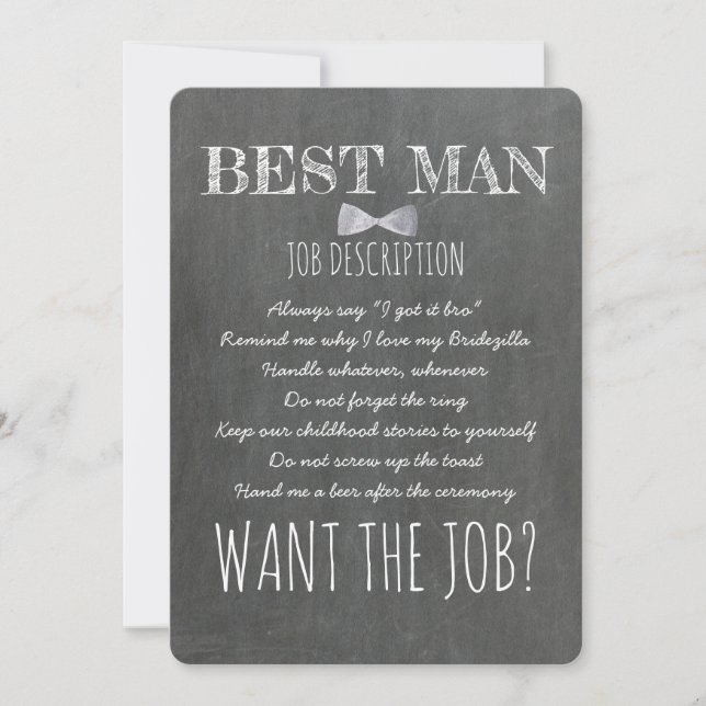 Funny Groomsman eller Best Man Frieri Inbjudningar (Framsida)